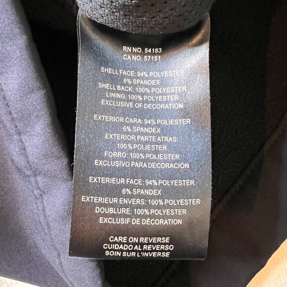 Tommy Hilfiger Navy Mesh Lined Zip Up Rain Jacket- L - Picture 4 of 14